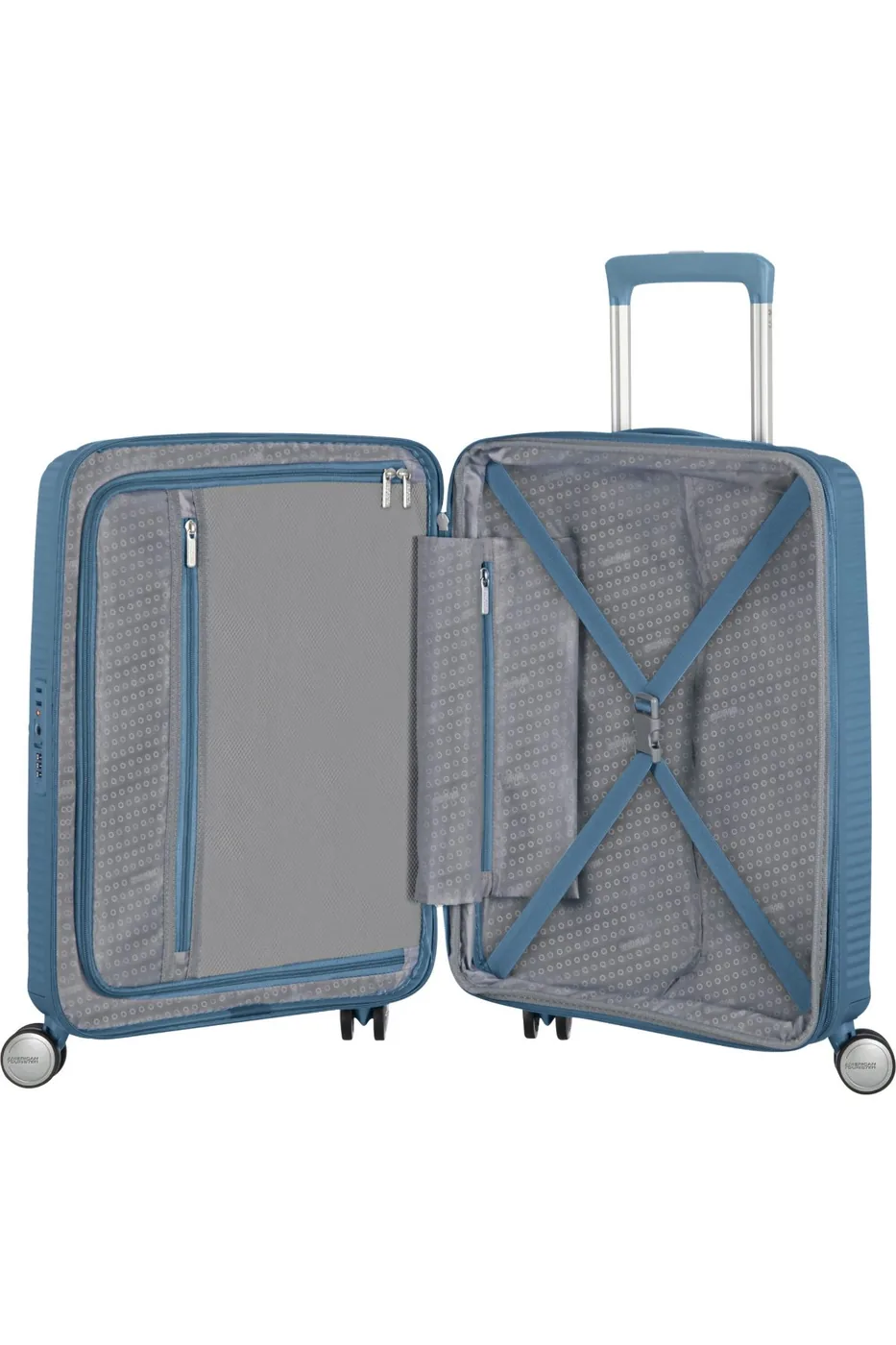 American Tourister Soundbox Чемодан дорожный 55/20 S stone blue
